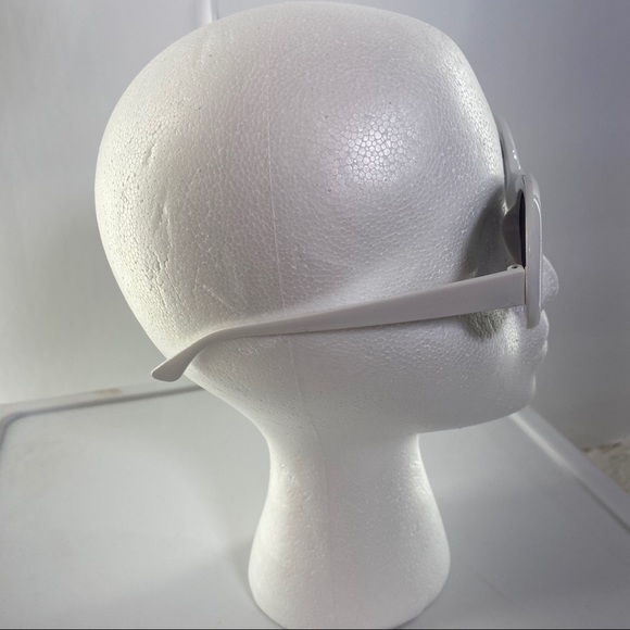 New Retro vintage white oval clout goggles with thick frame main image 5